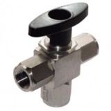 Alco Multi-Port Gauge Valves 10,000psi (670bar) 3-way 'L' - Ported (90 or 180 degrees actuation)